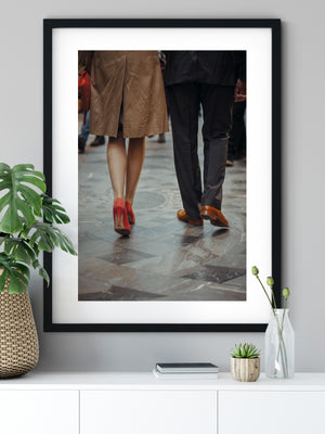 Red Shoes, Grey Suit (A3 42x29cm)